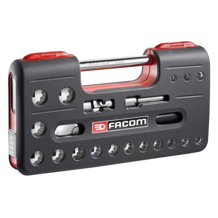 Coffret de serrage DTBOX 1/2'' 21pcs FACOM - SL.DBOX112PB - 2 rallonges - Ouvertures de 8 a 32 mm - 17 douilles 12 pans Coffret de serrage DTBOX 1/2'' 21pcs FACOM - SL.DBOX112PB - 2 rallonges - Ouvertures de 8 a 32 mm - 17 douilles 12 pans