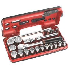 Coffret de serrage DTBOX 1/2'' 21pcs FACOM - SL.DBOX112PB - 2 rallonge