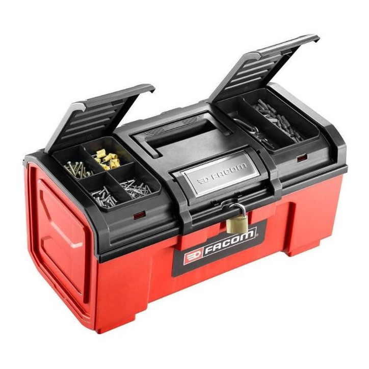 Boîte a outils - FACOM - BP.C24NPB - 25,5 L - Fermeture automatique - 2 compartiments Boîte a outils - FACOM - BP.C24NPB - 25,5 L - Fermeture automatique - 2 compartiments