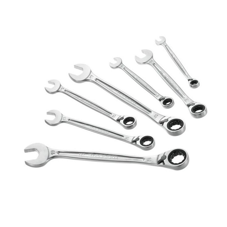 Jeu de 7 clés mixtes a cliquet FACOM - 467B.J7PB - 8, 10, 12, 13, 14, 17, 19 mm Jeu de 7 clés mixtes a cliquet FACOM - 467B.J7PB - 8, 10, 12, 13, 14, 17, 19 mm