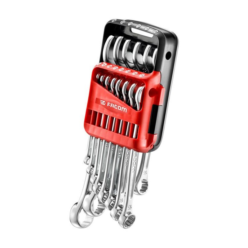 FACOM Jeu de 12 Cles Mixtes Sur Etui Portatif 440.JP12APB - Manche a S