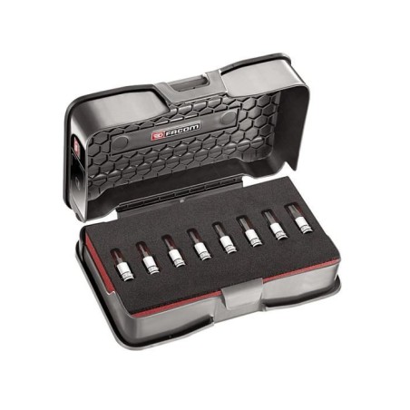 Coffret de douilles OGV GRIP - FACOM - 8 pieces - Hexagonal - Chrome b