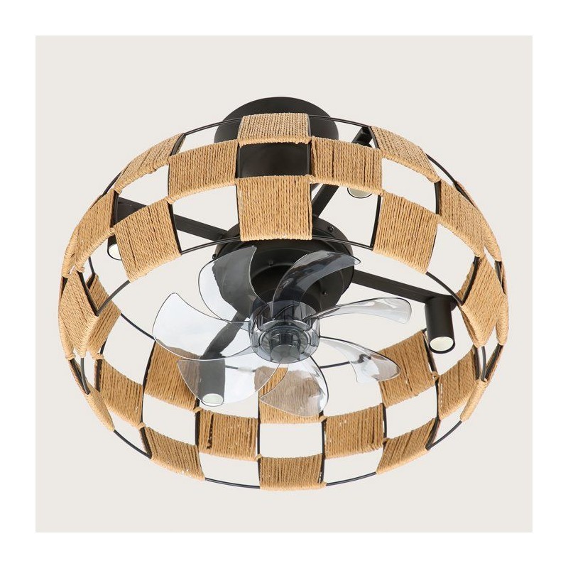 Ventilateur - Plafonnier - FARELEK - Brézana Ø48 cm - 7 pales