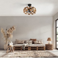Ventilateur - Plafonnier - FARELEK - Brézana Ø48 cm - 7 pales