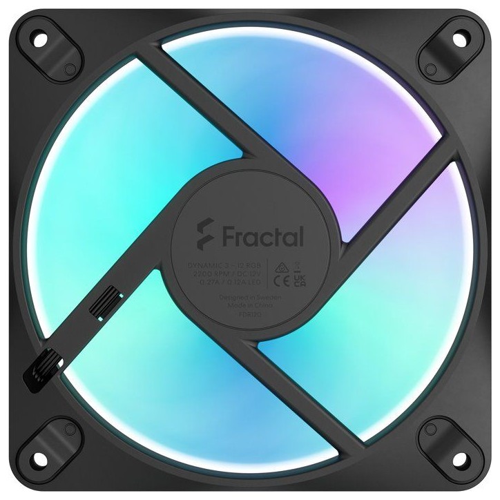 FRACTAL DESIGN - Dynamic 3 12 RGB Black - Ventilateur - 12 RGB Black FRACTAL DESIGN - Dynamic 3 12 RGB Black - Ventilateur - 12 RGB Black