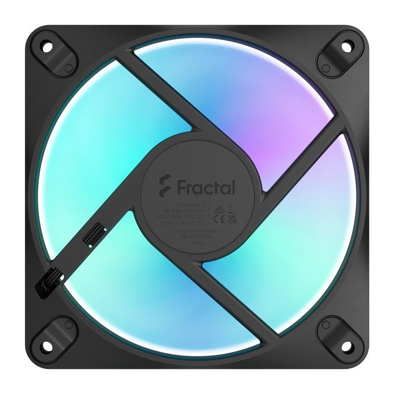 FRACTAL DESIGN - Dynamic 3 12 Reverse RGB Black - Ventilateur - 12 Rev