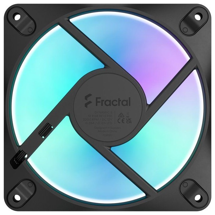 FRACTAL DESIGN - Dynamic 3 12 Reverse RGB Black - Ventilateur - 12 Reverse RGB Black FRACTAL DESIGN - Dynamic 3 12 Reverse RGB Black - Ventilateur - 12 Reverse RGB Black