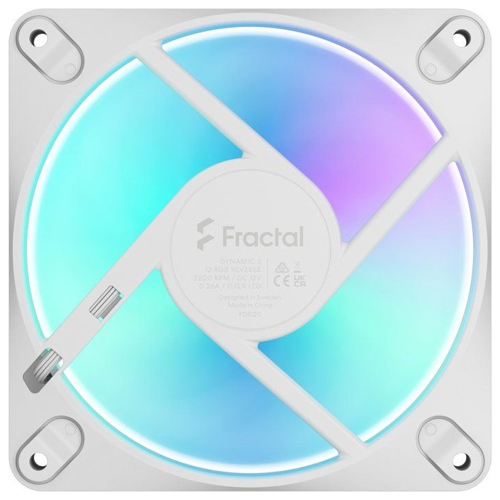 FRACTAL DESIGN - Dynamic 3 12 Reverse RGB White - Ventilateur - 12 Reverse RGB White FRACTAL DESIGN - Dynamic 3 12 Reverse RGB White - Ventilateur - 12 Reverse RGB White