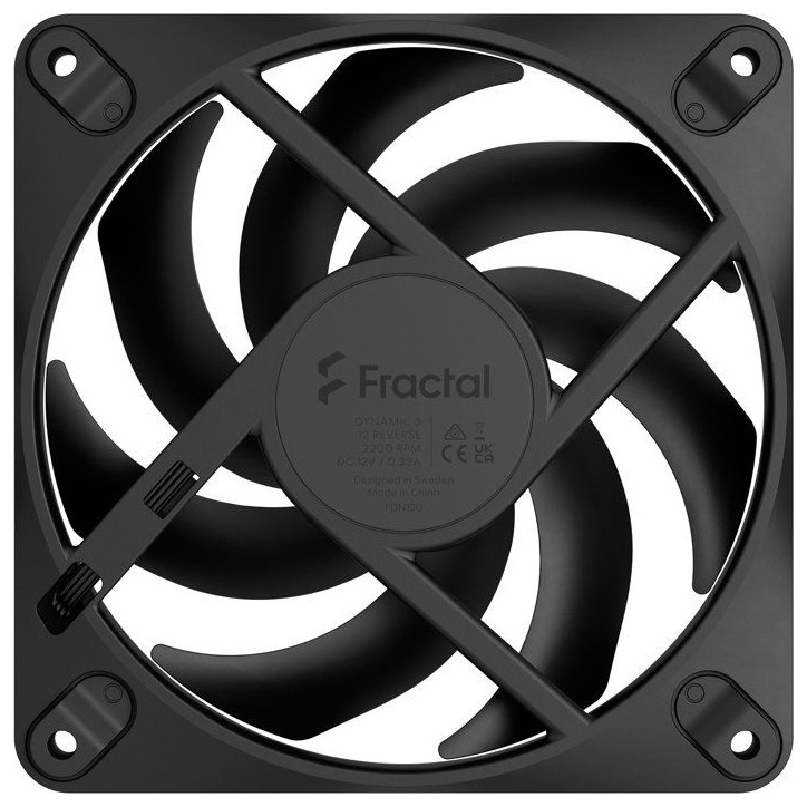 FRACTAL DESIGN - Dynamic 3 12 Reverse Black - Ventilateur - 12 Reverse Black FRACTAL DESIGN - Dynamic 3 12 Reverse Black - Ventilateur - 12 Reverse Black