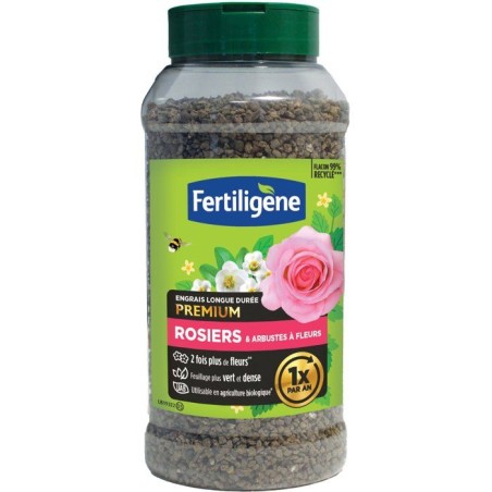 Engrais longue durée premium rosiers arbustes a fleurs 600 g - FERTIL