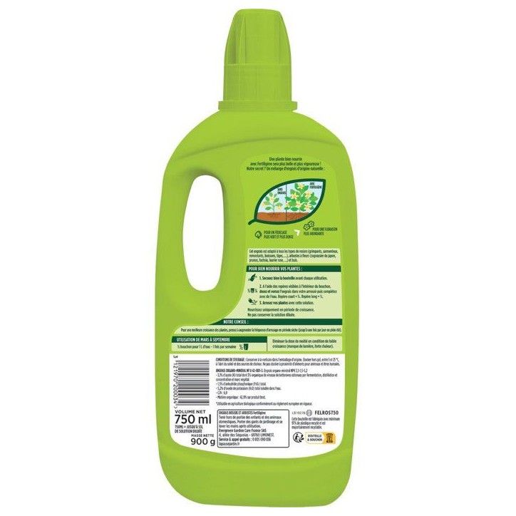 Engrais rosiers arbustes 750 ml - FERTILIGENE - FELROS750 Engrais rosiers arbustes 750 ml - FERTILIGENE - FELROS750