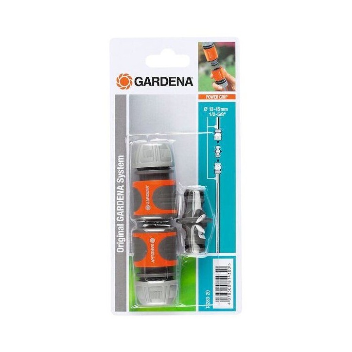 Kit de connexion de tuyaux GARDENA - 15 mm - résistant au gel et aux UV Kit de connexion de tuyaux GARDENA - 15 mm - résistant au gel et aux UV