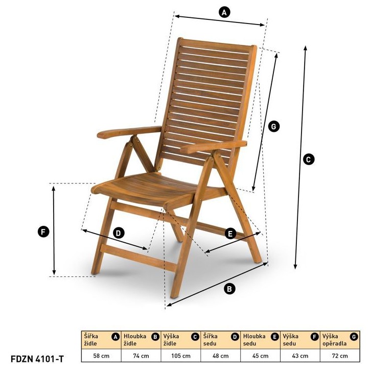 Chaise réglable - Fieldmann - FDZN 4101-T Chaise réglable - Fieldmann - FDZN 4101-T