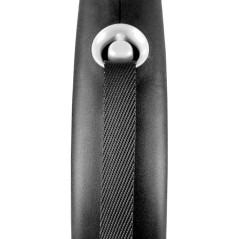 Laisse sangle - Flexi - Black Design S - 5 m - noir argent