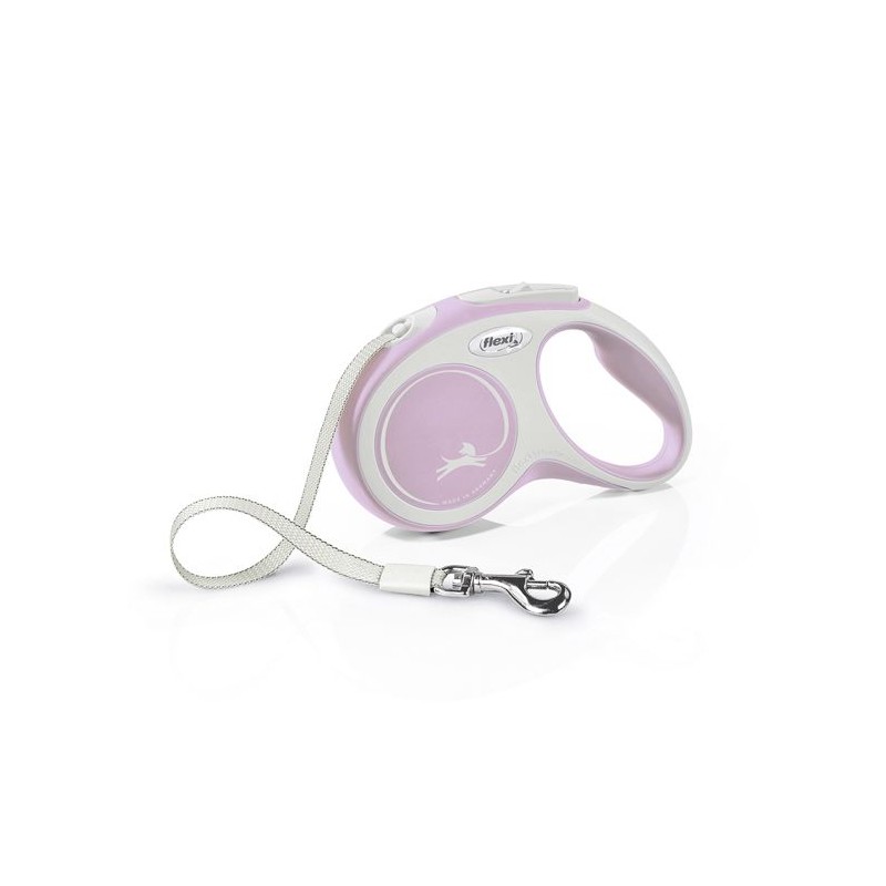 Laisse sangle - Flexi - Comfort S - 5 m - rose
