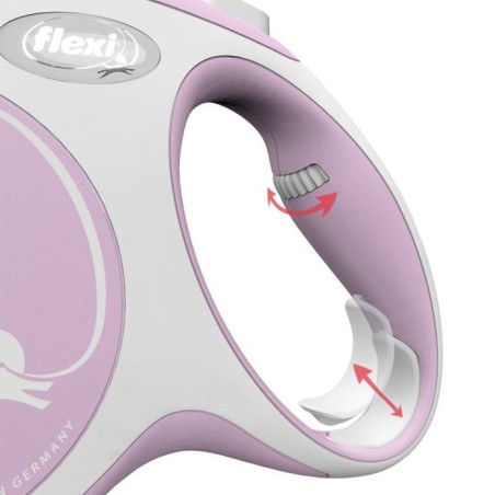 Laisse sangle - Flexi - Comfort S - 5 m - rose
