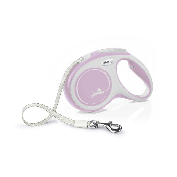 Laisse sangle - Flexi - Comfort M - 5 m - rose