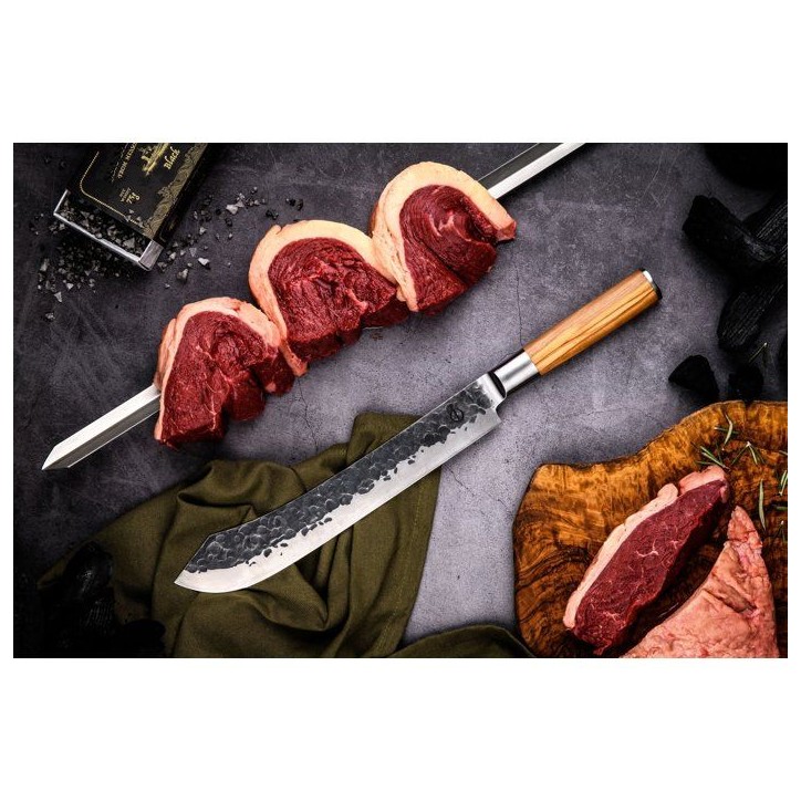 Broche Barbecue - FORGED - CHURRASCO - Acier inoxydable SS430 - L 70 cm - Forme V