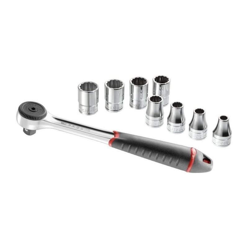 Composition de serrage 1/2 9 outils FACOM - S.4JE9PB - Ouvertures de 8