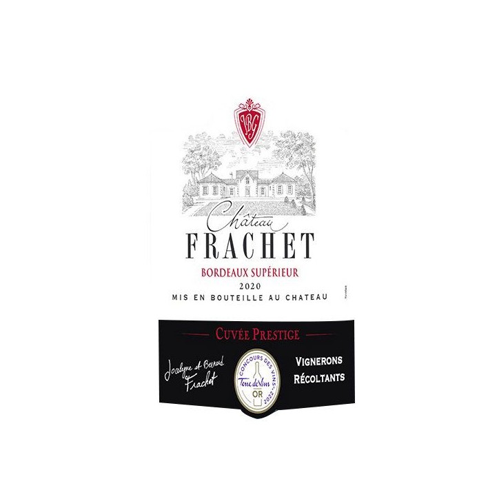 Château Frachet Cuvée Prestige 2020 Bordeaux Supérieur - Vin rouge de Bordeaux