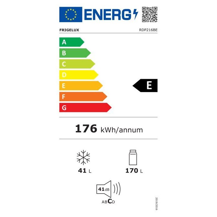 Réfrigérateur combiné - FRIGELUX - RDP216BE - 211 L - 54 x 55,1 x 142,8 cm - Blanc Réfrigérateur combiné - FRIGELUX - RDP216BE - 211 L - 54 x 55,1 x 142,8 cm - Blanc