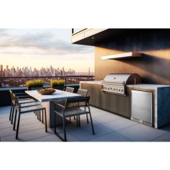 Réfrigérateur table-top extérieur - FRIGELUX - RETT136A - Encastrable - 102 L - 59,5 x 57,5 x 82 cm - Inox