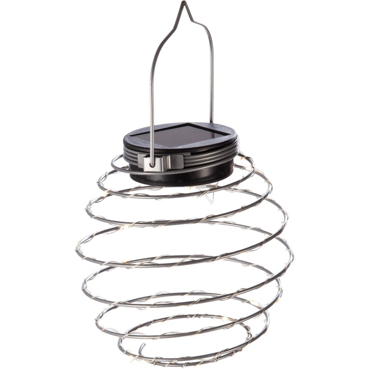 Lot de 2 suspensions spirale solaire - GALIX - G2619 - Hauteur 18,2 cm - Diametre 12 cm - 16 Micro LED - Multicolore - 3 Lumens Lot de 2 suspensions spirale solaire - GALIX - G2619 - Hauteur 18,2 cm - Diametre 12 cm - 16 Micro LED - Multicolore - 3 Lumens