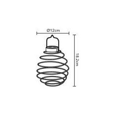 Lot de 2 suspensions spirale solaire - GALIX - G2619 - Hauteur 18,2 cm