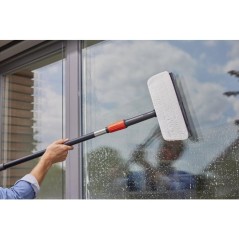 Balai lave-vitre avec raclette - GARDENA - Pivotable 360° - Garantie