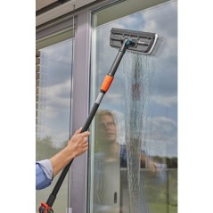 Balai lave-vitre avec raclette - GARDENA - Pivotable 360° - Garantie
