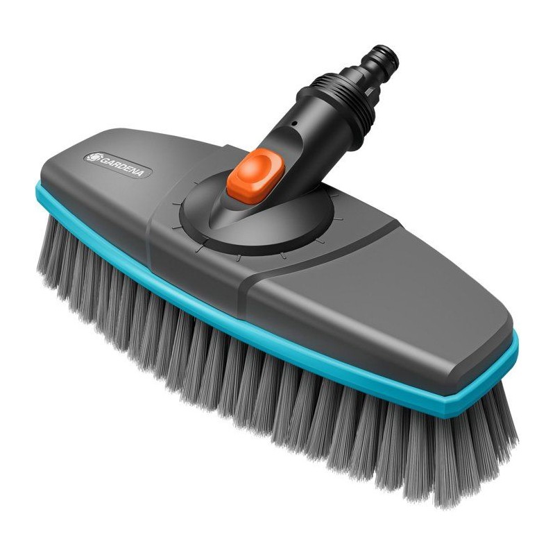 Brosse de lavage manche - GARDENA - Souple - Pivotable 360° - Réglab