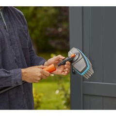Brosse de lavage manche - GARDENA - Souple - Pivotable 360° - Réglab