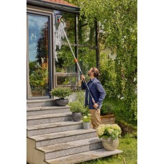 Brosse de lavage manche flex - GARDENA - Souple - Pivotable 360° - Garantie 5 ans