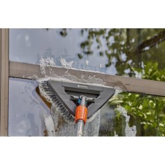 Brosse de lavage manche flex - GARDENA - Souple - Pivotable 360° - Ga