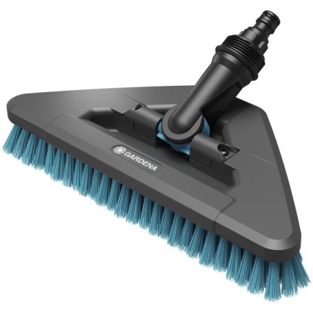 Brosse de lavage manche flex - GARDENA - Dure - Pivotable 360° - Gara