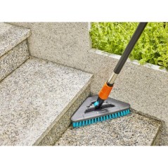 Brosse de lavage manche flex - GARDENA - Dure - Pivotable 360° - Gara