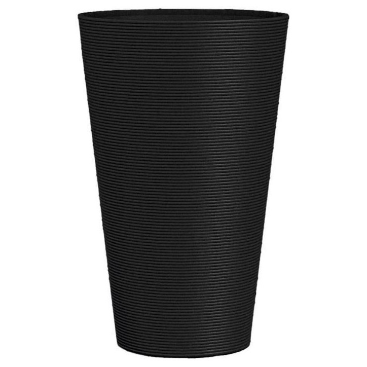 Pot de fleurs haut - GARDEN ID - Green Care Sense Haut Noir-Anthr. - 55 cm - Garanti 10 ans - 100% recyclé - Résistance UV et