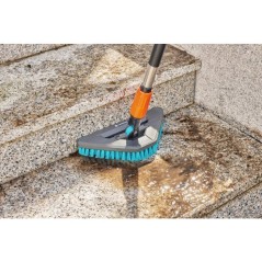 Brosse de lavage manche flex - GARDENA - Dure - Pivotable 360° - Gara