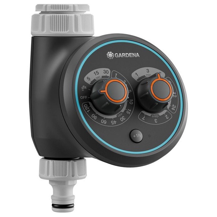 Programmateur d'arrosage - GARDENA - EasyPlus - Pour robinets 20/27 et 26/34 - Fonction brumisation - Retardateur de démarrage Programmateur d'arrosage - GARDENA - EasyPlus - Pour robinets 20/27 et 26/34 - Fonction brumisation - Retardateur de démarrage