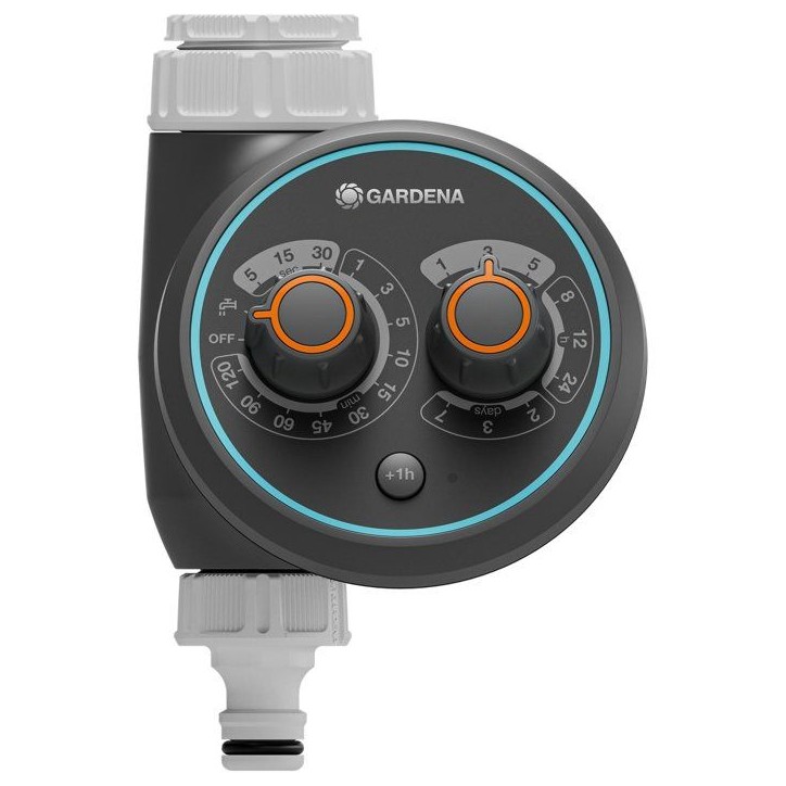 Programmateur d'arrosage - GARDENA - EasyPlus - Pour robinets 20/27 et 26/34 - Fonction brumisation - Retardateur de démarrage Programmateur d'arrosage - GARDENA - EasyPlus - Pour robinets 20/27 et 26/34 - Fonction brumisation - Retardateur de démarrage