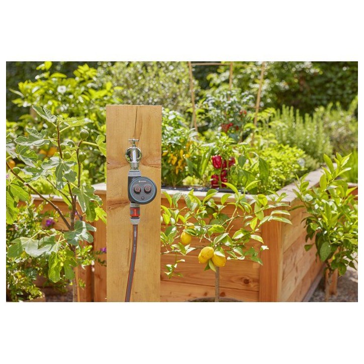 Programmateur d'arrosage - GARDENA - EasyPlus - Pour robinets 20/27 et 26/34 - Fonction brumisation - Retardateur de démarrage Programmateur d'arrosage - GARDENA - EasyPlus - Pour robinets 20/27 et 26/34 - Fonction brumisation - Retardateur de démarrage