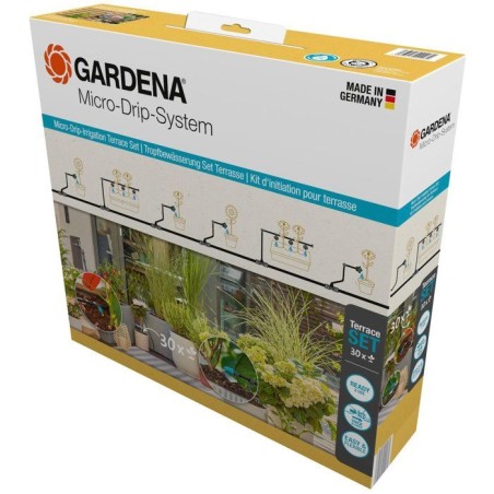 Kit d'initiation arrosage - GARDENA - Terrasse - Jusqu'a 30 plantes -