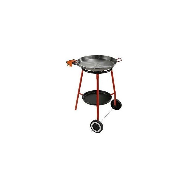 Set paella - GARCIMA - Andreu - Plat poli Ø 46 cm - 12 parts / Réchaud 40 cm - 11,40 kw - 3 pieds plateau roulettes Set paella - GARCIMA - Andreu - Plat poli Ø 46 cm - 12 parts / Réchaud 40 cm - 11,40 kw - 3 pieds plateau roulettes