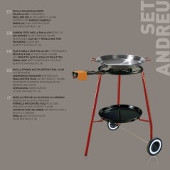 Set paella - GARCIMA - Andreu - Plat poli Ø 46 cm - 12 parts / Récha