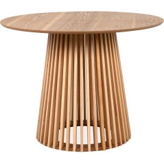 Table a manger - GARLE - 4 personnes - Bois naturel - 100 x 100 x 75 cm
