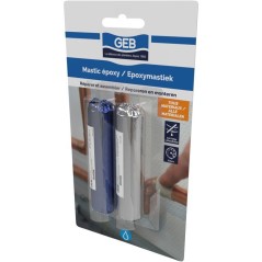 Mastic epoxy 2 bâtons - GEB - Réparation multi matériaux - 100 g