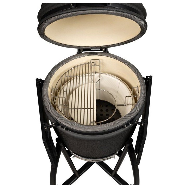 Barbecue kamado - Charbon - GRILL GURU - Prime Medium - Noir mat Barbecue kamado - Charbon - GRILL GURU - Prime Medium - Noir mat