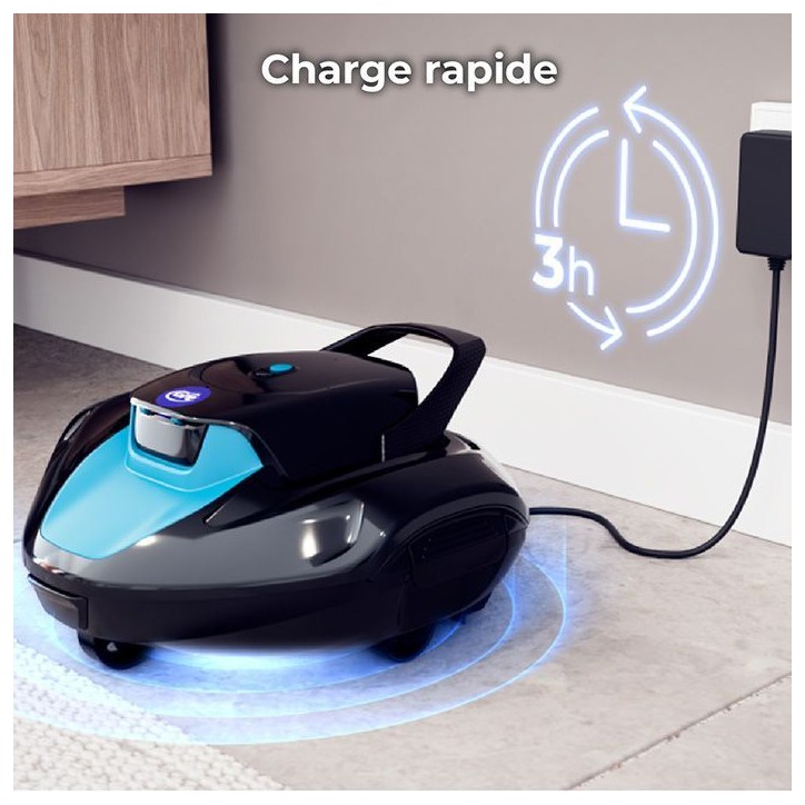 Robot de piscine - GRE - Moovo TM 90 - a batterie - Piscines hors-sol - Jusqu'a 9 m de longueur/80 m² - Autonomie 90 min - 2 L