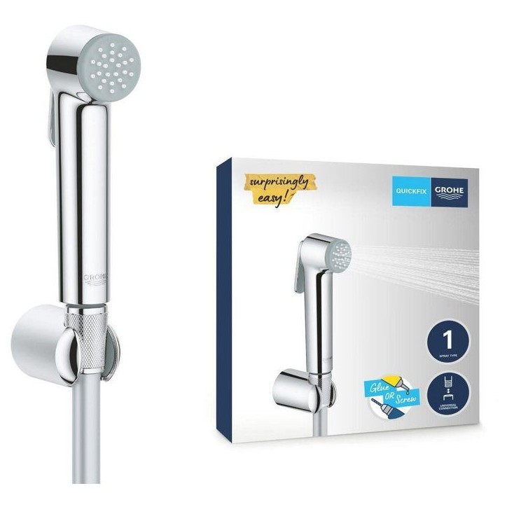 Ensemble de douche 1 jet avec support mural GROHE Vitalio Trigger Spray 30 Chromé Ensemble de douche 1 jet avec support mural GROHE Vitalio Trigger Spray 30 Chromé