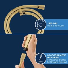 Flexible de douche - GROHE - Silverflex TwistStop